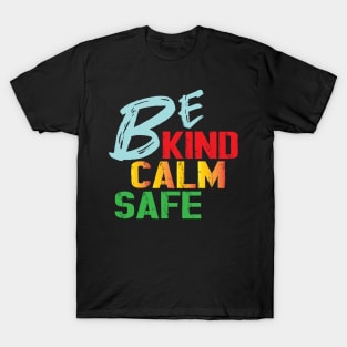 Be Kind Be Calm Be Safe T-Shirt